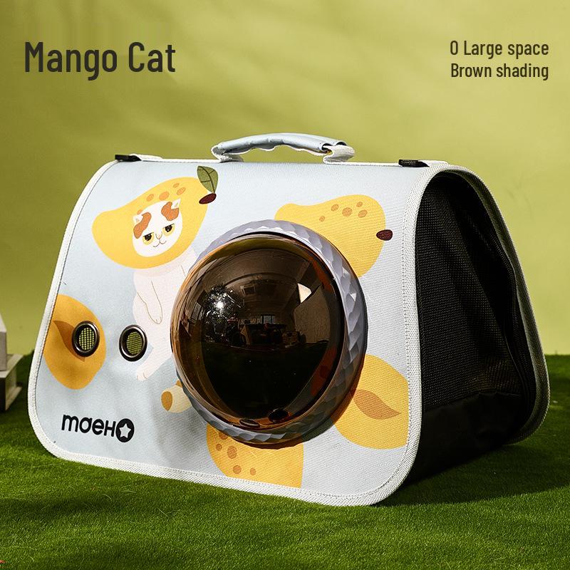 Portable Cat Backpack with Transparent Space Cover for Travel