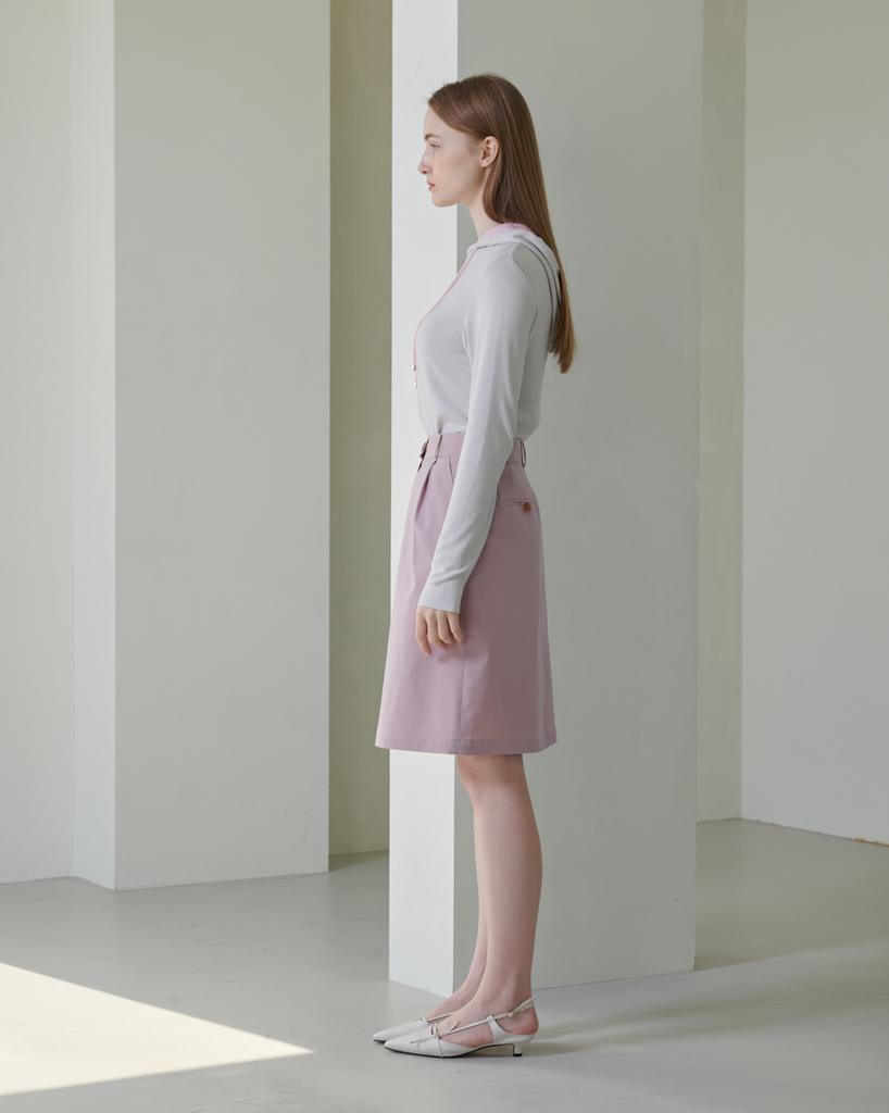 Mecheumua Lyocell A-Line Skirt_Pink