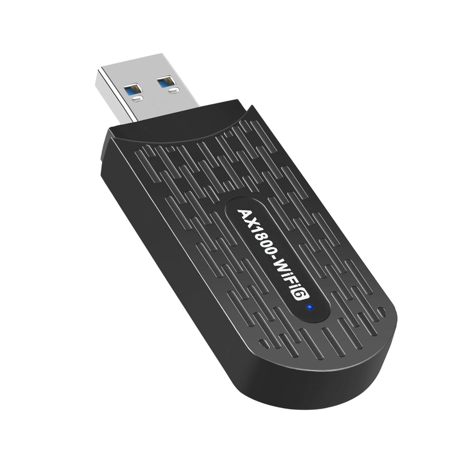 

USB WiFi Adapter USB3.0 AX1800Mbps 2.4GHz 5Ghz High Gain Antenna MU MIMO Plug and Play WiFi Dongle