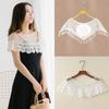 Women's Fashionable Lace Capelet with Embroidery Hollow out False Half Shirt Collar Neck for Special Occasion
