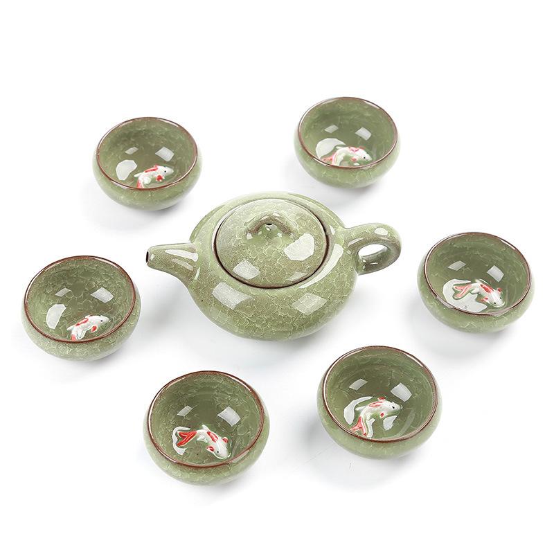 1 Set Gesunde Teegeschirr für Büro-Teeraum & Zuhause Chinesische Freizeit-Teeremonie Kung Fu Tee-Werkzeuge Teekanne & Tasse