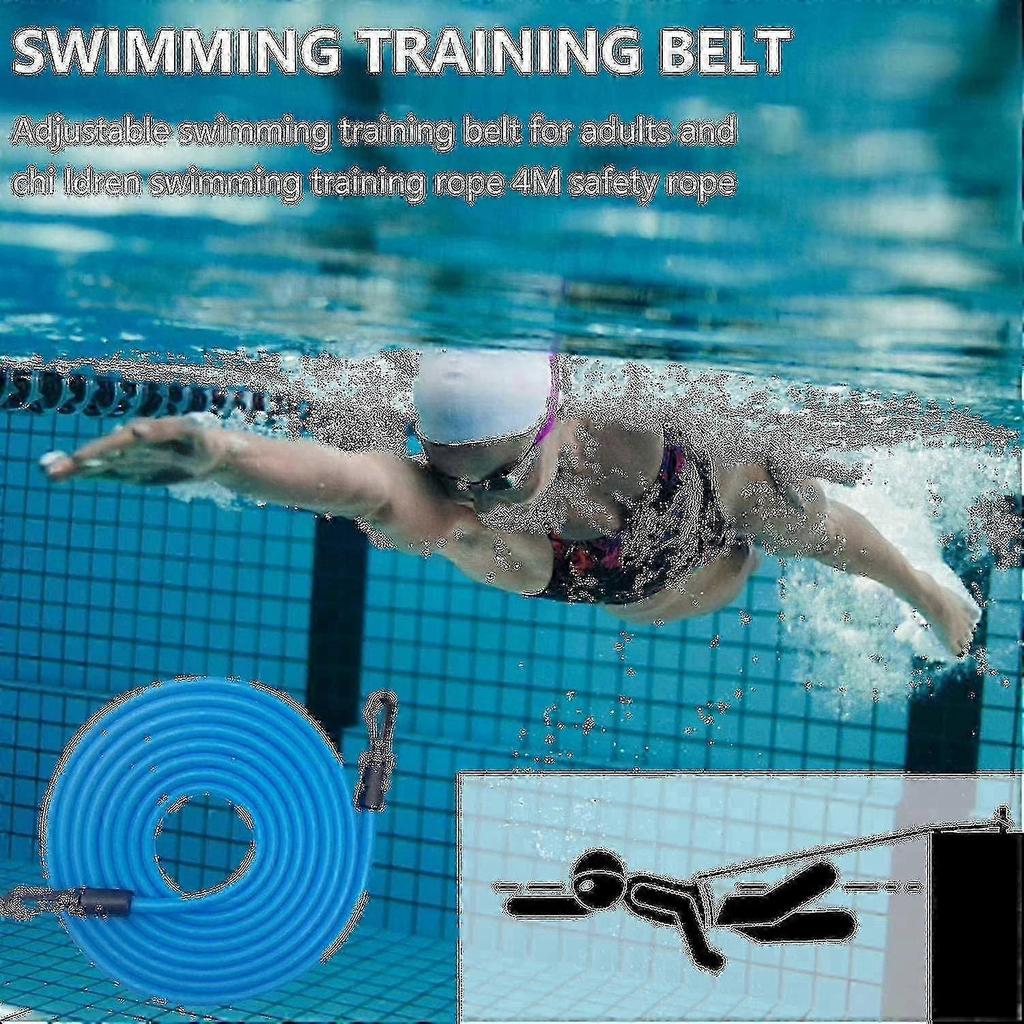 Adjustable 4m Swim Training Band Pool Resistance Band for Adults Kids