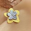  Fashion Stainless Steel Stereoscopic Flower Metal Chic Adjustable Ring Women Charm Golden Rust Proof Daily Jewelry Bijoux