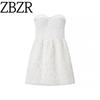 Zbzr Spring New Women Clothes Western Style Fashion Sexy Three-Dimensional Flower Back Strap Tube Top Dress