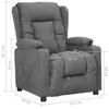 VidaXL Fauteuil Inclinable, Chaise avec Dossier et Repose-pied Réglables, Siège de Salle de Séjour Salon Intérieur, Gris 339048