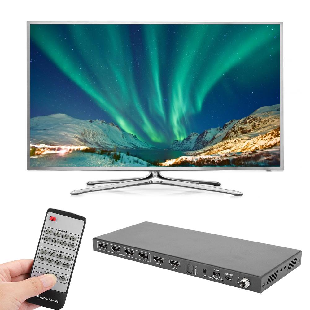 4x2 18G 1080P HDMI Matrix Switcher Infrared O Splitter Adapter