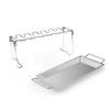 BBQ Rib Mesh Clip with Drip Pan BBQ Shelf Barbecue Accessories Grill Holder Chicken Wing Leg Rack