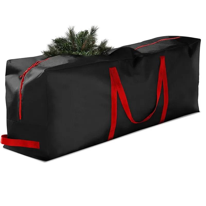 Storage Bag for Christmas trees Durable Tarp Material Zipper Sturdy Carry Handles for Seasonal Holiday Wreath Decorations