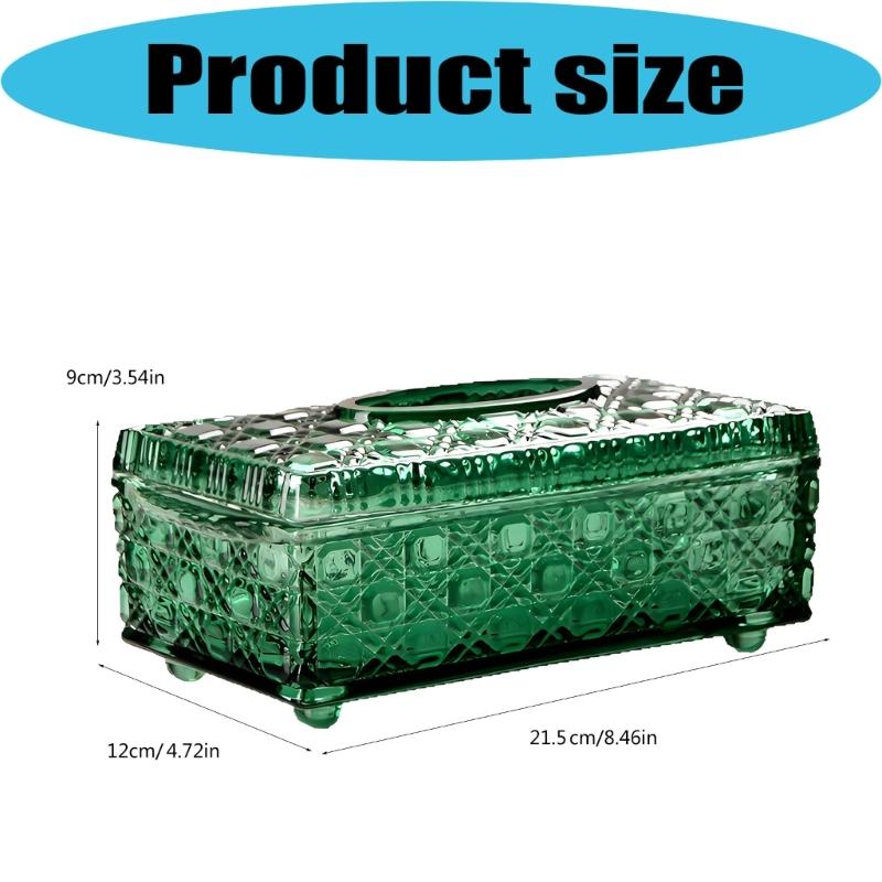 Minimalist Glass Tissue Box Organizer For Countertop Decoration And Small Item Storage Paper Towel Dispenser