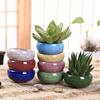 Breathable Succulent Flowerpot Cute Plants Planter Ice-Crack Glaze Ceramic Flowerpots  Indoor