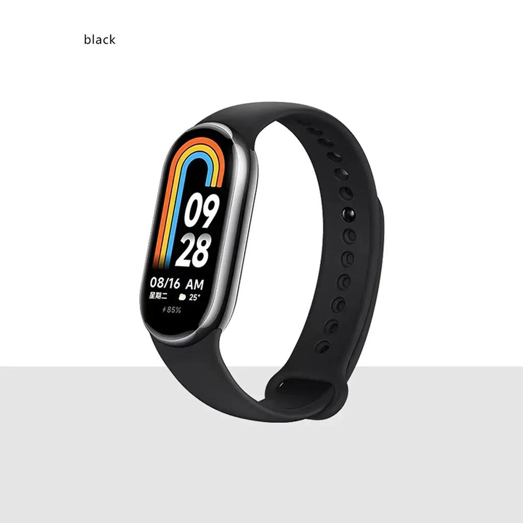 Silicone Strap for Xiaomi Mi Band 9 8 Strap NFC Sports Rubber Bracelet Wristband Pulseira Correa Smart for Mi Band 8/9 Accessory