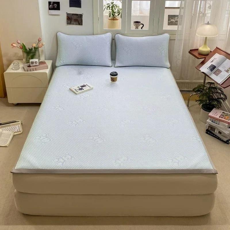 2026 Summer High-quality Ice Bean Summer Mat for Bed Air-Permeable Sleeping Naked Cooling Mat Cool Down Coolness Bed Mat Cold