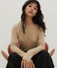 RAVEROUS Wool-Like Basic T-Shirt Beige