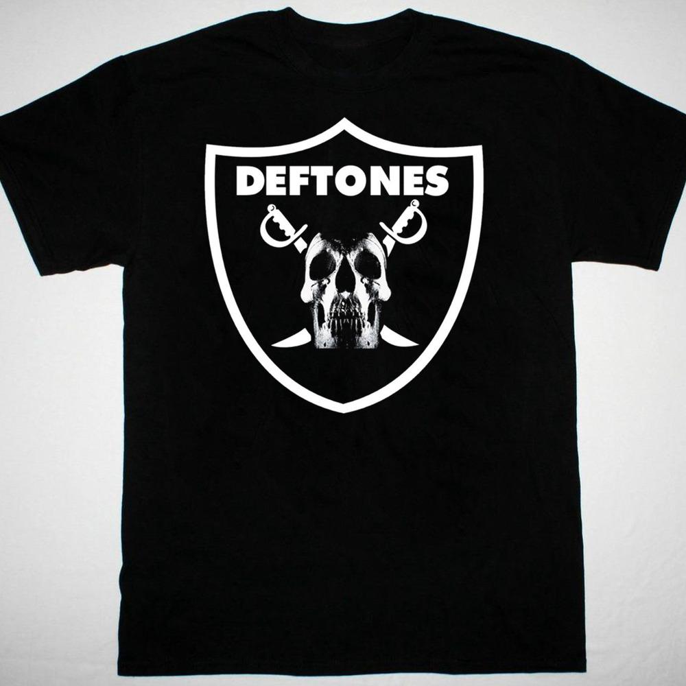 Deftones band logo  black Short Sleeve T-shirt cotton All sizes Unisex T-Shirt XL