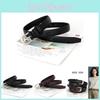 Elegant Black Womens Dress Belt With Metal Closure For Business And Daily Use