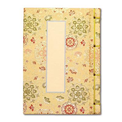 Goshuincho Stamp with Cover and Original Bookmark from Extra Large B5 Size X 18 100 Plain Ganpi Paper Gold Floral Arabesque (temple/shrine Book)
