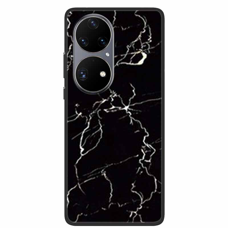 Para Huawei P50 Pro Funda P50E Resistente a Golpes Suave Silicona Funda de Teléfono Para Huawei P50Pro Cubierta Trasera P 50 Lujo Protectora TPU Coque