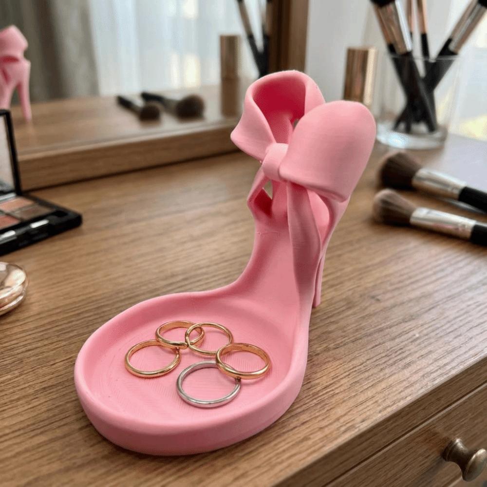3D Printed High Heel Jewelry Tray INS Jewelry Storage Tray Fun Mini Key Stand  Home Ornaments