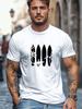Unisex Summer Casual Short Sleeve T Shirt Surfboard Palm Tree Surfer Silhouette Graphic Slim Fit Street Fashion Tees Tops