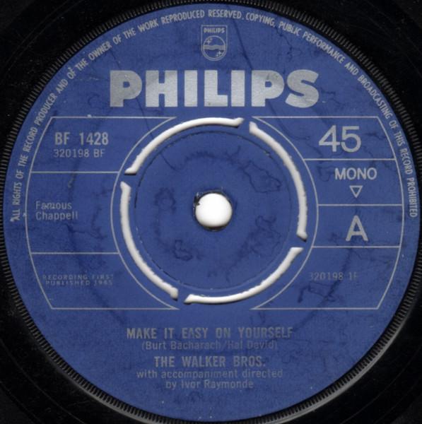 7inch Record WALKER BROTHERS - Make It Easy On Yourself BF1428 Philips UK Rock Used