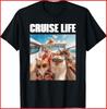 Selfie Cat Fun Cruise Buddies Ship Vacation Friends Family Black T-Shirt Unisex T-Shirt