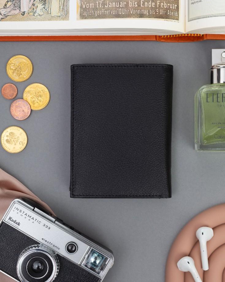 Men's Leather Wallet N4-PDM-RON-BP-9106 Black