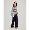 INMAN Women's Floral Jacquard Knitted Pullover