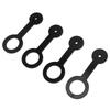 4PCS RV Shower Door Travel Latch Strap Blaack Color Silicone RV Camper Bathroom Door Latch