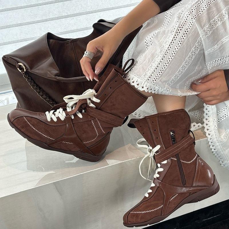 Trendy boxing boots Martin boots autumn new mid-tube western boots boots