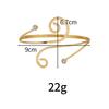 Punk Style Music Note Open Bangle Adjustable Geometric Spiral Bracelet  Music Festival