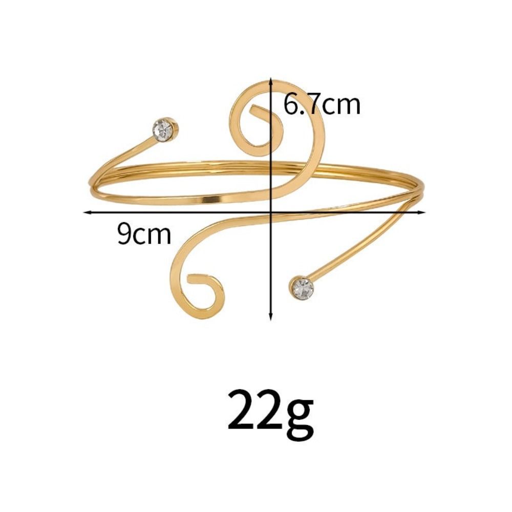 Punk Style Music Note Open Bangle Adjustable Geometric Spiral Bracelet Music Festival