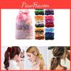 Versatile 60 Assorted Color Soft Velvet Hair Ties Perfect For Everyday Styling