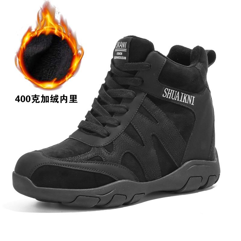 Cm inner height increase small man fashion small man outdoor mountaineering western high-top velvet cotton lining 39 5900₽