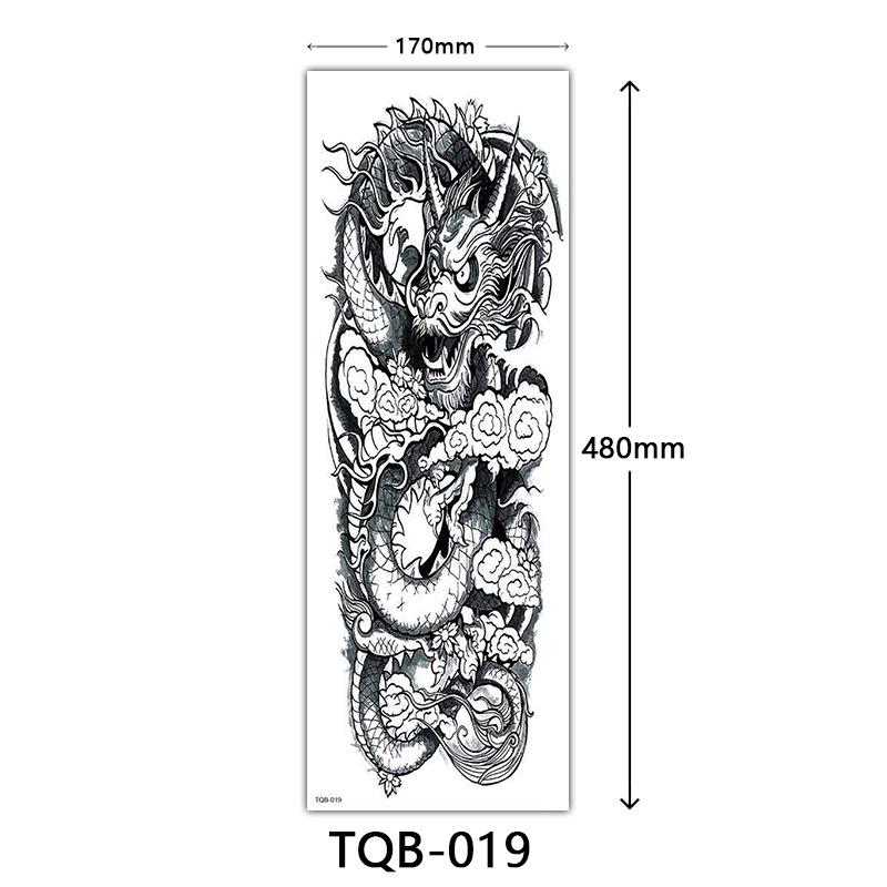 Full Arm Flower Tattoo Stickers - Large Image Design