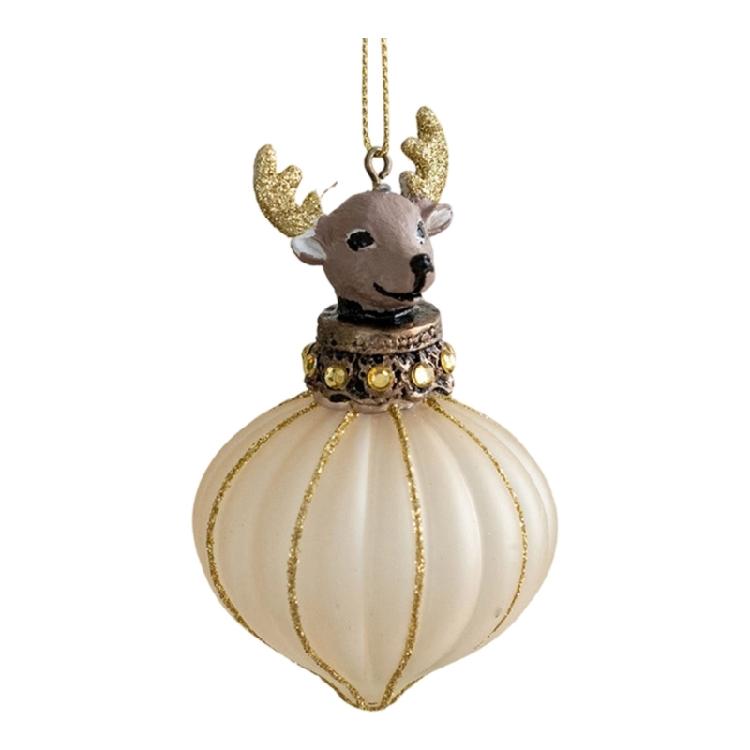 

Hanging Glass Decorations For Christmas Tree Unique Animal Silhouettes And Sparkling Texture