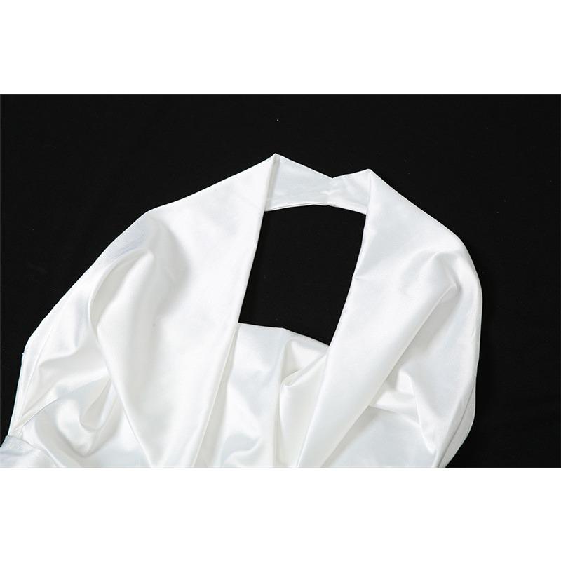 Fall Women's Solid Color Slim-fit High-waisted Street Fashion V-neck Sleeveless Dress