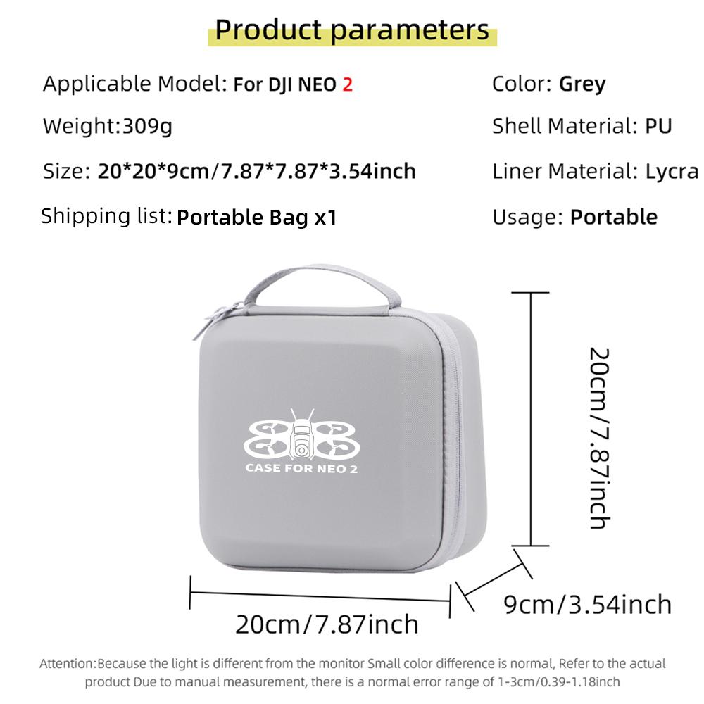 Anti-Scratch Dustproof Storage Handbag for DJI Neo 2 Hard Shell Portable Travel Case Drone Accessories Organizer