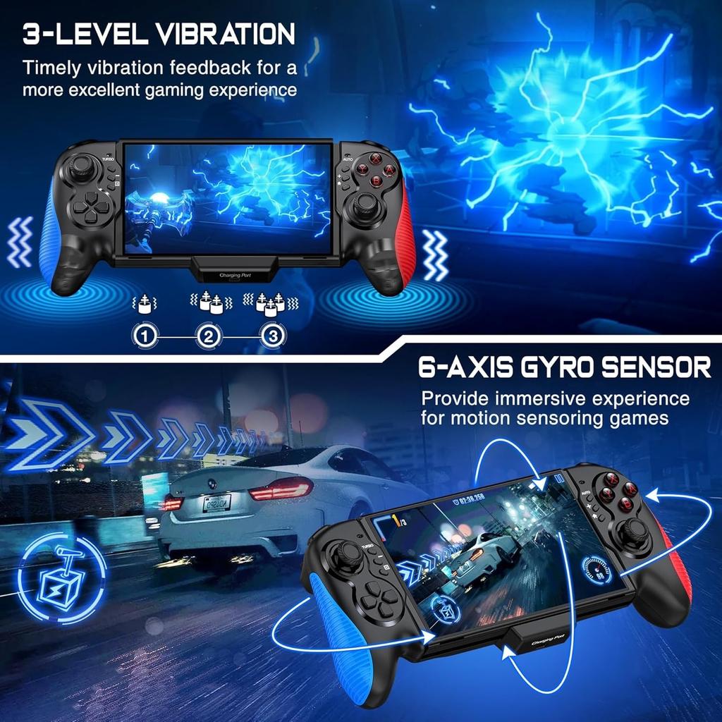 Nintendo Switch/Switch OLED, One-Piece Joypad Switch Pro Controller for Handheld Mode, Switch Controller Remote with Turbo (Rocker Upgrade)