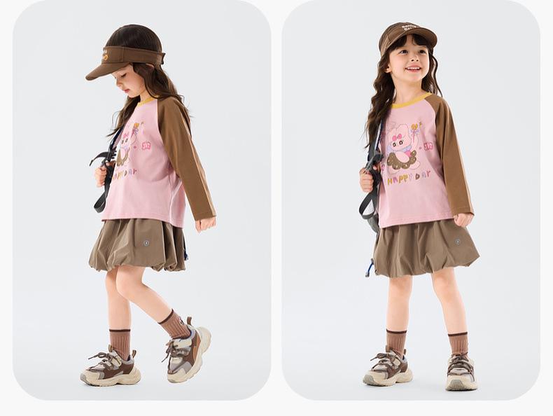 Dudu Family Spring Kids' Cartoon T-Shirt, 100% Pure Cotton, Soft & Skin-friendly, Ideal for Back to School.