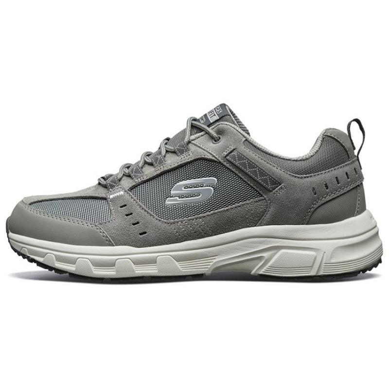 Skechers Oak Canyon Men Mesh Low Casual Shoes Gray White 51893-GYW 41.5