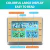 Funk Wireless  ,  , Outdoor Indoor with 6\  LED Brightness Color Display Temperature   Humidity Forecast