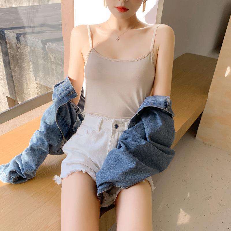 

Black and white base small suspender vest for women, beautiful back inside, sexy summer, trendy design outside XXL (120-67.5 kg)