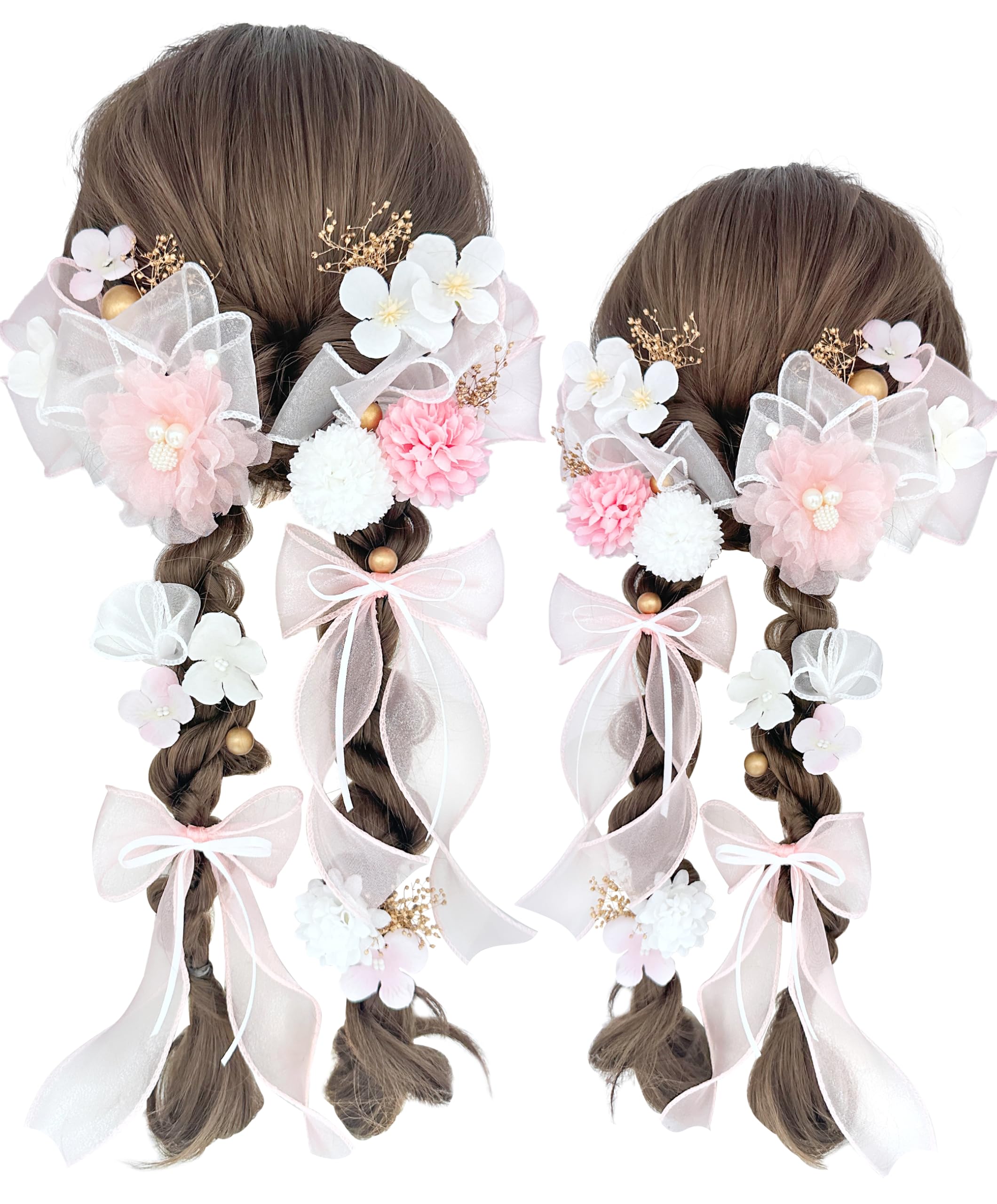 

[Jzoon] Coming-of-Age Ceremony Hair Ornament Ribbon Graduation Ceremony Fireworks Festival Furisode Kimono Hakama Yukata Shichi-Go-San Wedding