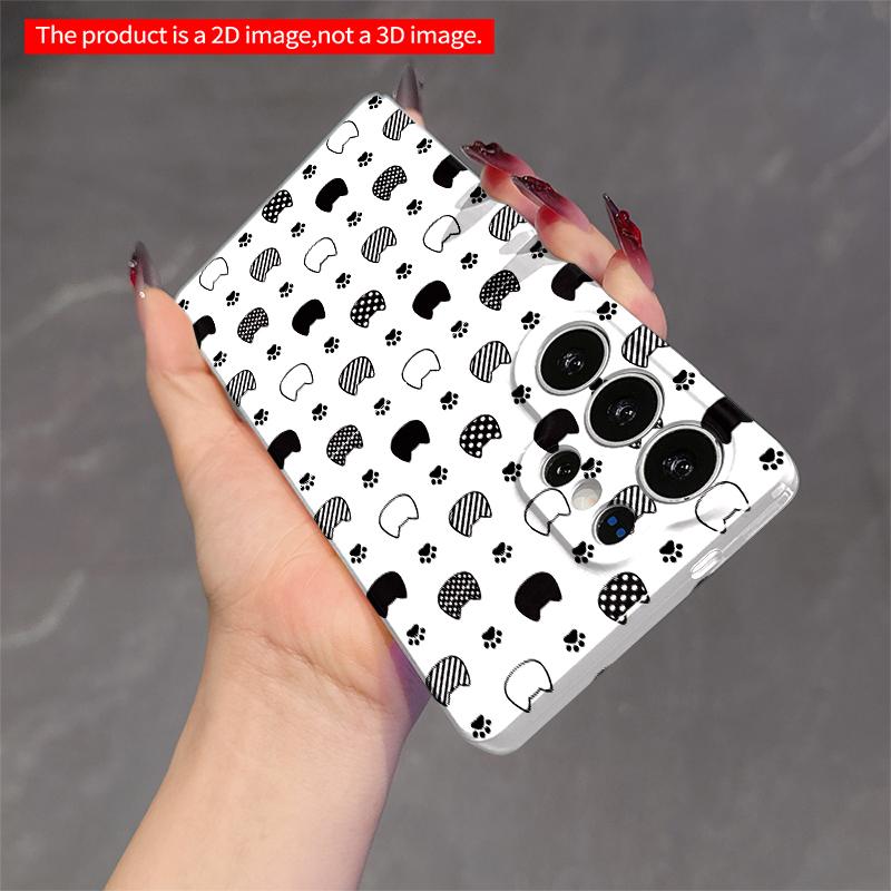 2DFlat Samsung phone case Cute Cat and Paw Print Pattern Phone Case Applicable to Galaxy S22 S23 S24 S25ULTRA S26 A12 A13 A14 A15 A16