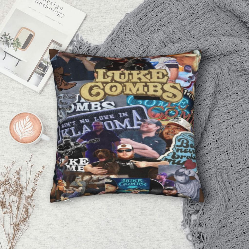 Lukes Comb Fan Gift Singer  Printed Pillowcases Cushion Cover  Pillow Covers Warm Bed Decor Square Multi Size