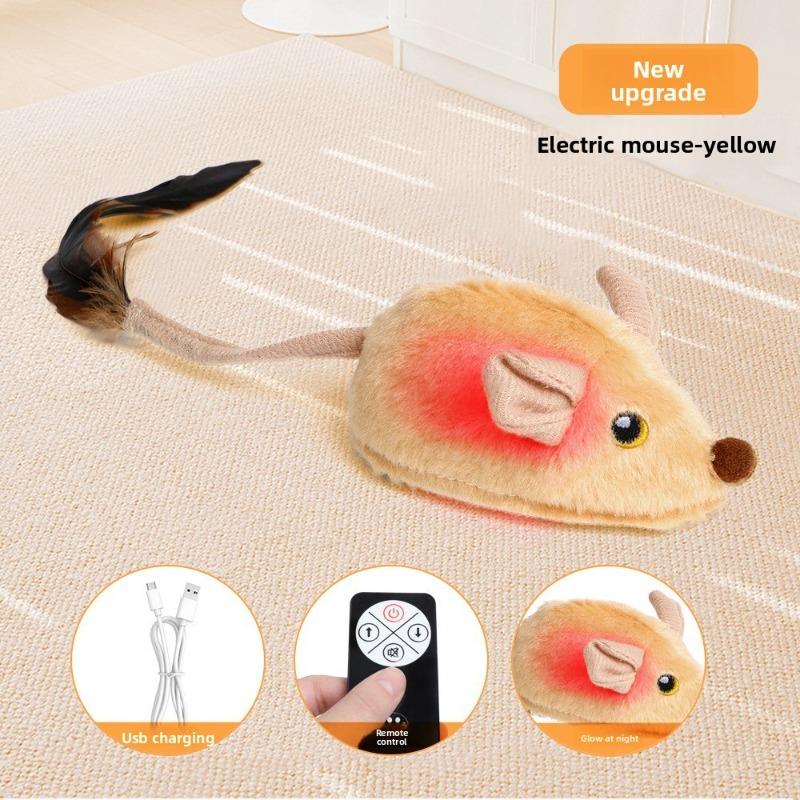 

Мышь на радиоуправлении Электрическая игрушка для кошек, Саморазвлекающее и снимающее стресс средство для кошек, Автоматическая дразнилка для кошек жёлтый