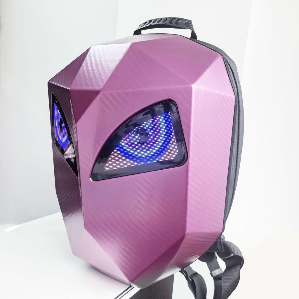 18-Zoll Smart LED Iron Man Motorradrucksack - Coole Nylon Helmtasche