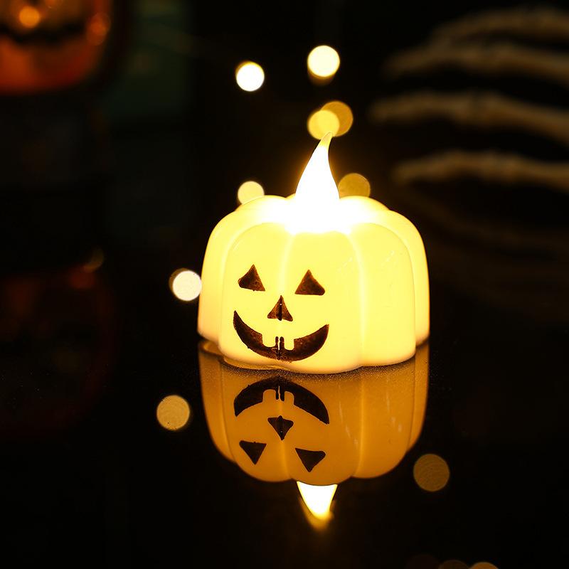 

Halloween pumpkin candle light led electronic pumpkin lamp atmosphere ornament light luminous toy party decoration supplies 4.8*4.8*4.3CM