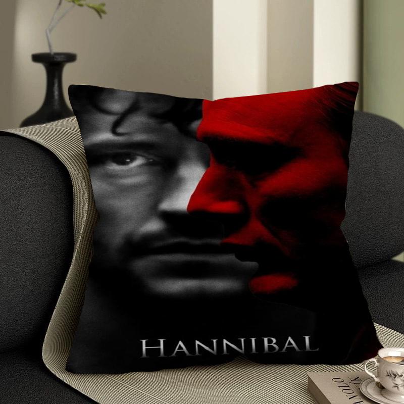 

Фильм ужасов H-Ганнибал Персонализированная картинка Текст Домашние декоративные подушки Бытовые подарки 45x45см 16x16Inch