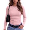 Women's Slim Fit Long Sleeve Neck T-Shirt